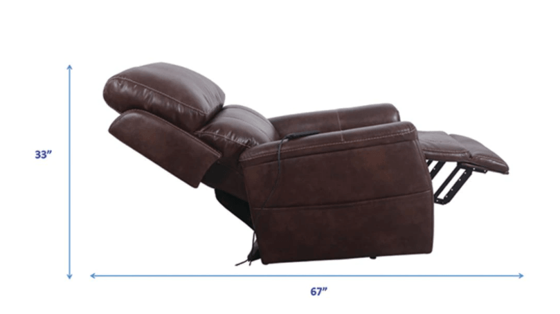 LifeSmart Massage Chairs Lifesmart - Ultra Soft Brown Leather Air 3-Motor Massage and Lift Chair with Power Recline