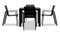 Harmonia Living - Lift Classic 4 Seat Dining Set - Black/Black |  LIFT-BK-SET510