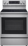 LG - 6.3 cu. ft. Smart True Convection InstaView Electric Range Single Oven with Air Fry in Printproof Stainless Steel - LREL6325F