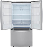 LG - 33 in. W 25 cu. ft. French Door Refrigerator with Ice Maker in PrintProof Stainless Steel - LRFCS25D3S