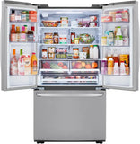LG - 29 cu. ft. 3-Door French Door Refrigerator in Stainless Steel with Door Cooling+ and Internal Ice Dispenser - LRFCS29D6S