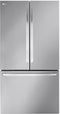 LG - 27 cu. ft. Smart Counter Depth MAX French Door Refrigerator with Internal Water Dispenser in PrintProof Stainless Steel - LRFLC2706S