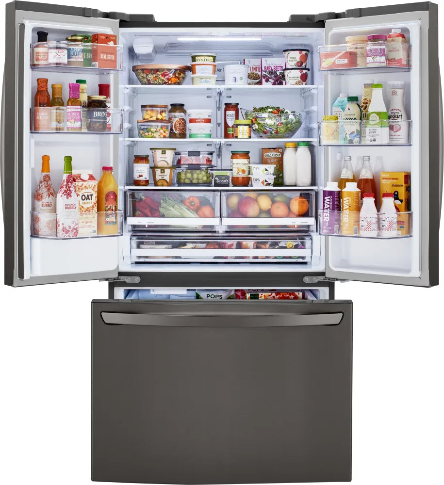 LG - 28 cu. ft. 4-Door French Door Refrigerator w/ Smart Diagnosis, Craft Ice and ENERGY STAR in PrintProof Stainless Steel - LRFWS2906D