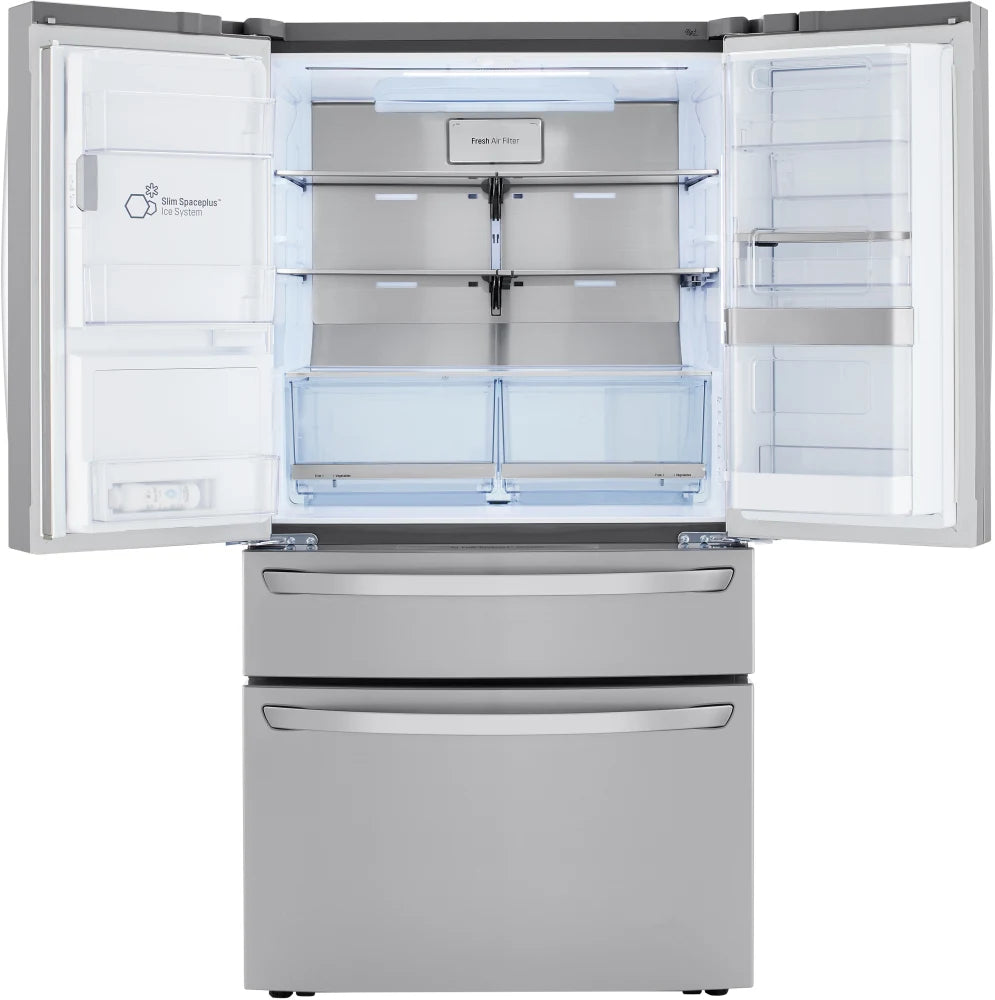 LG - 23 cu. ft. Door-In-Door 4-Door French Door Refrigerator, Dual and Craft Ice in PrintProof Stainless Steel, Counter Depth - LRMDC2306S
