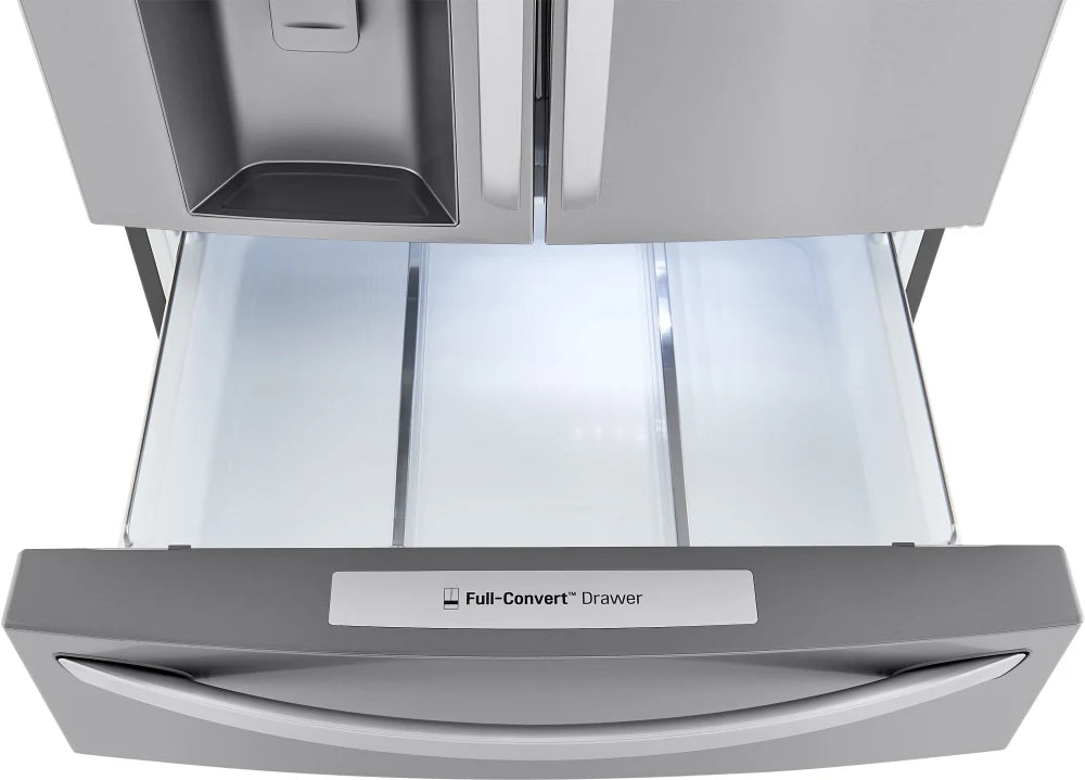 LG - 23 cu. ft. Door-In-Door 4-Door French Door Refrigerator, Dual and Craft Ice in PrintProof Stainless Steel, Counter Depth - LRMDC2306S