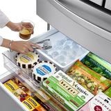 LG - 30 cu. ft. 4-Door French Door Refrigerator, Full Convert Drawer, Smart Cooling and Craft Ice, PrintProof Stainless Steel - LRMXS3006S