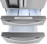 LG - 30 cu. ft. 4-Door French Door Refrigerator, Full Convert Drawer, Smart Cooling and Craft Ice, PrintProof Stainless Steel - LRMXS3006S