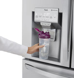 LG - 30 cu. ft. 4-Door French Door Refrigerator, Full Convert Drawer, Smart Cooling and Craft Ice, PrintProof Stainless Steel - LRMXS3006S