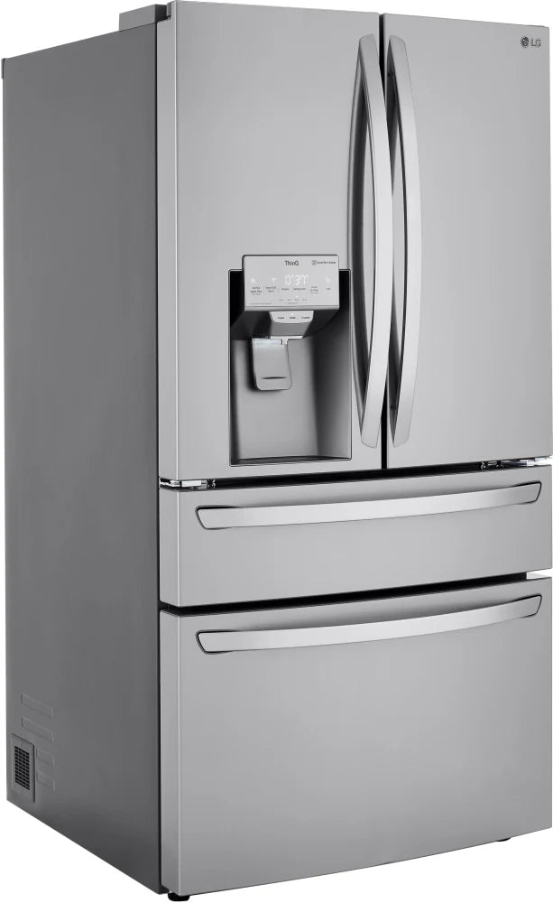 LG - 30 cu. ft. 4-Door French Door Refrigerator, Full Convert Drawer, Smart Cooling and Craft Ice, PrintProof Stainless Steel - LRMXS3006S