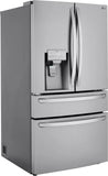 LG - 30 cu. ft. 4-Door French Door Refrigerator, Full Convert Drawer, Smart Cooling and Craft Ice, PrintProof Stainless Steel - LRMXS3006S
