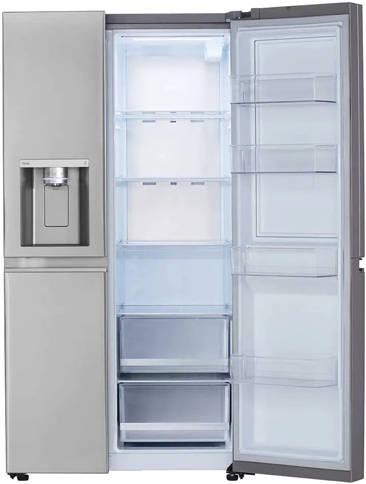 LG - 27 cu .ft. Side by Side Refrigerator w/ Door-in-Door, Pocket Handles, and Craft Ice in PrintProof Stainless Steel - LRSDS2706S