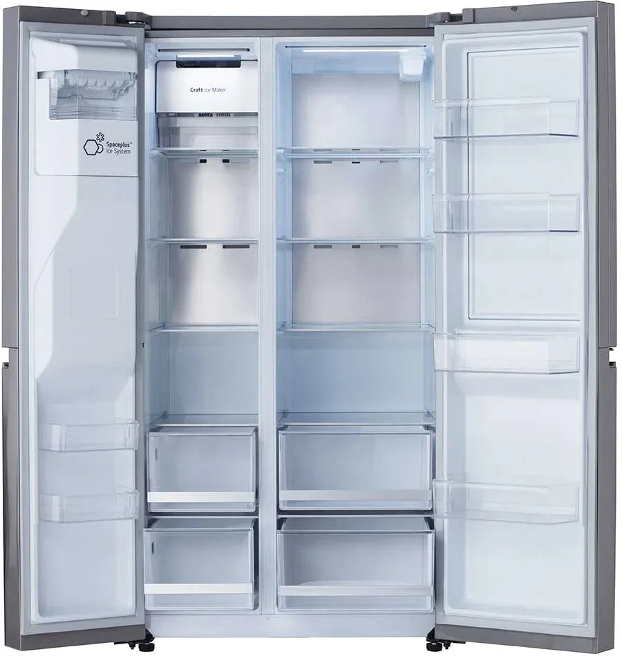 LG - 27 cu .ft. Side by Side Refrigerator w/ Door-in-Door, Pocket Handles, and Craft Ice in PrintProof Stainless Steel - LRSDS2706S
