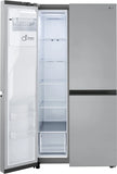 LG - 23 cu. ft. Side by Side Refrigerator with External Ice andWater Dispenser in PrintProof Stainless Steel, Counter Depth - LRSXC2306S