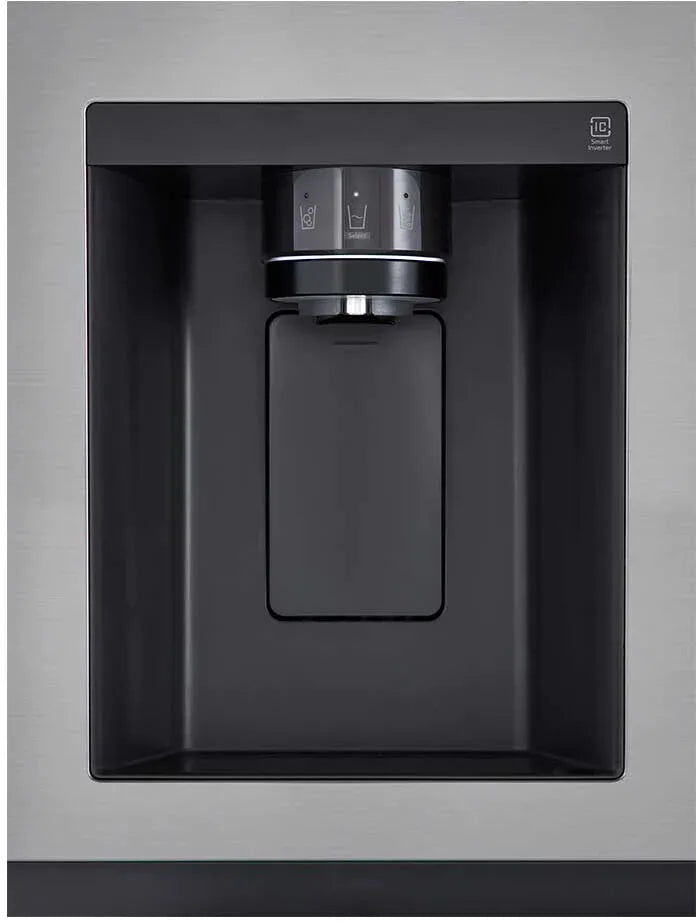 LG - 27 cu. ft. Side by Side Refrigerator w/ Pocket Handles,Door Cooling, External Ice and Water Dispenser in Platinum Silver - LRSXS2706V