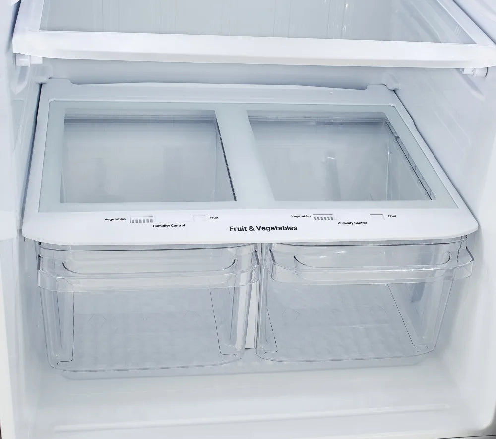 LG - 30 in. W 20 cu. ft. Top Freezer Refrigerator w/ Multi-Air Flow and Reversible Door in Black, ENERGY STAR - LTCS20020B