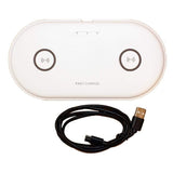 Lunasea Lighting Accessories Lunasea Dual Qi Charge Pad - USB Powered (Power Supply Not Included) [LLB-63AU-01-00]