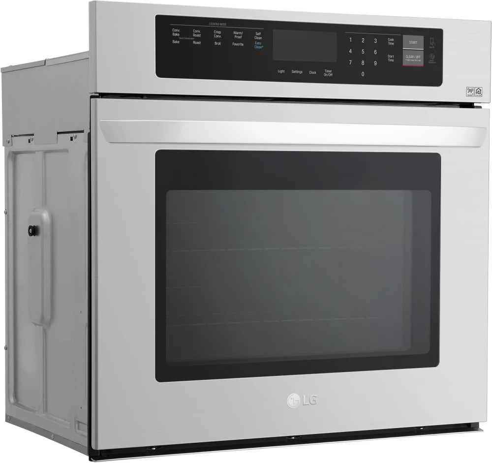LG - 30 in. Single Electric Wall Oven with Convection and EasyClean in Stainless Steel - LWS3063ST