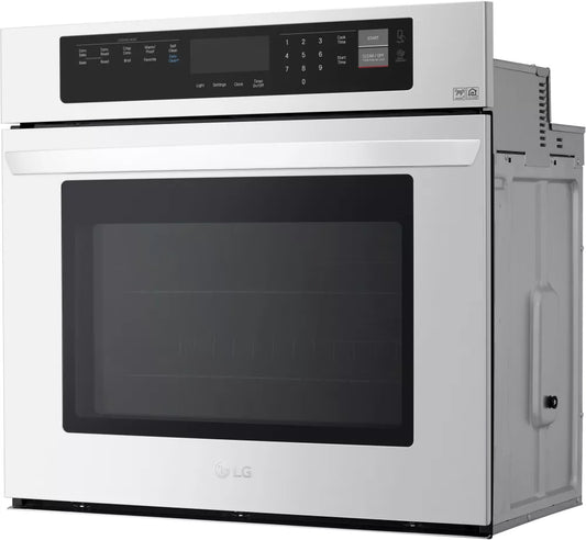 LG - 30 in. Single Electric Wall Oven with Convection and EasyClean in Stainless Steel - LWS3063ST