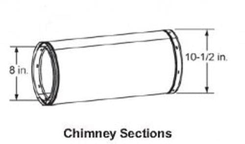 Majestic Outdoor Lifestyles 6" Chimney Section for SL300 Series Pipe