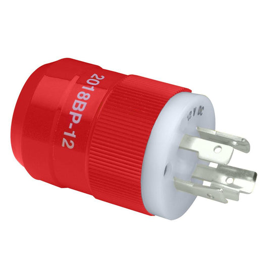 Marinco Shore Power Marinco 2018BP-12 Locking Charger Plug (Male) - Red [2018BP-12]