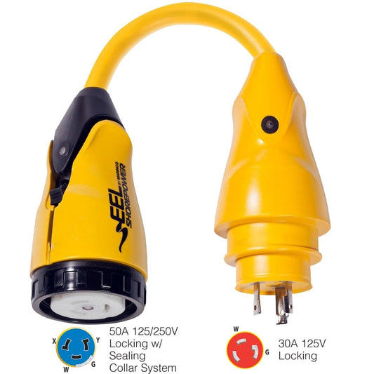 Marinco Shore Power Marinco P30-504 EEL 50A-125/250V Female to 30A-125V Male Pigtail Adapter - Yellow [P30-504]