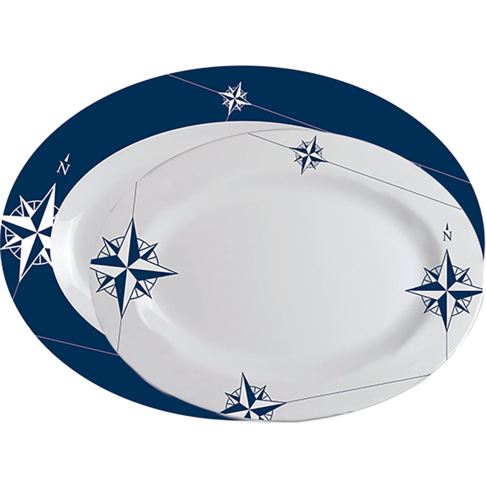 Marine Business Deck / Galley Marine Business Melamine Oval Serving Platters Set - NORTHWIND - Set of 2 [15009]