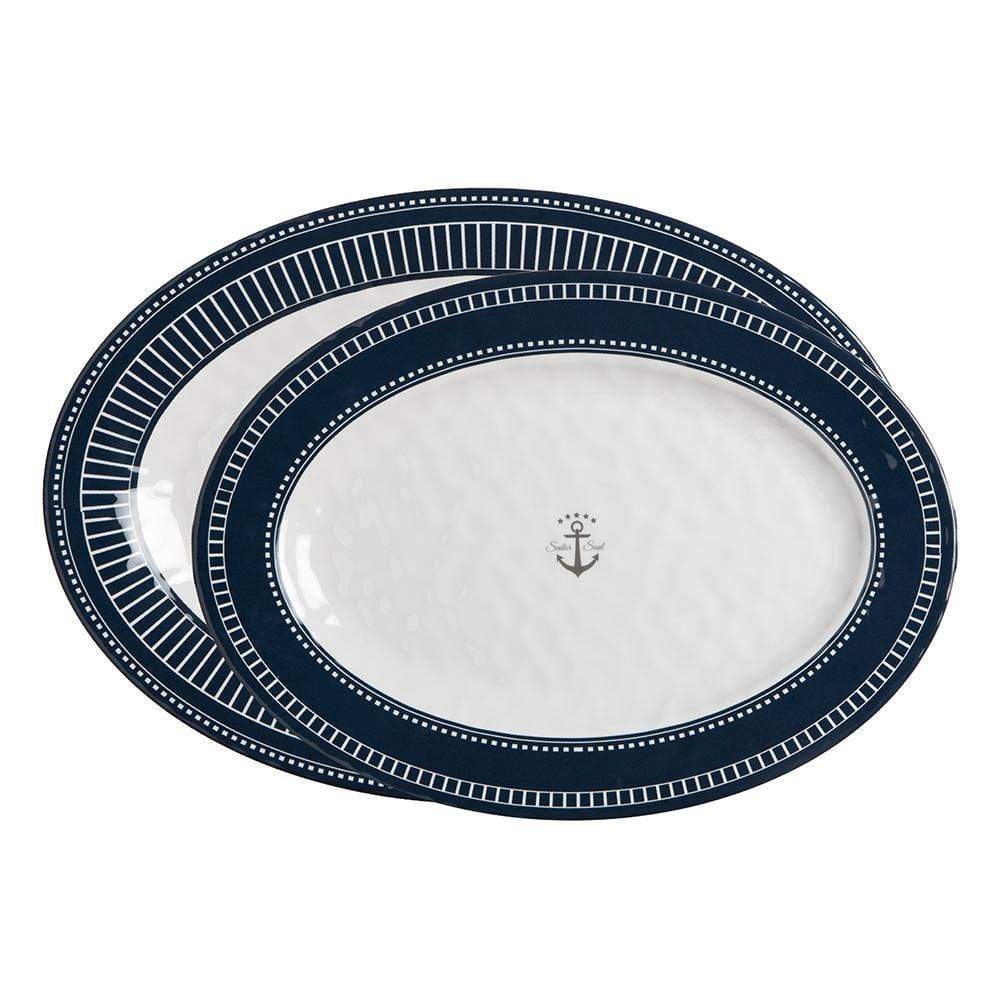 Marine Business Deck / Galley Marine Business Melamine Oval Serving Platters Set - SAILOR SOUL - Set of 2 [14009]