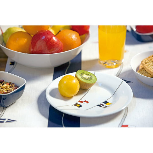 Marine Business Deck / Galley Marine Business Melamine Round Dessert Plate - REGATA - 7" Set of 6 [12003C]