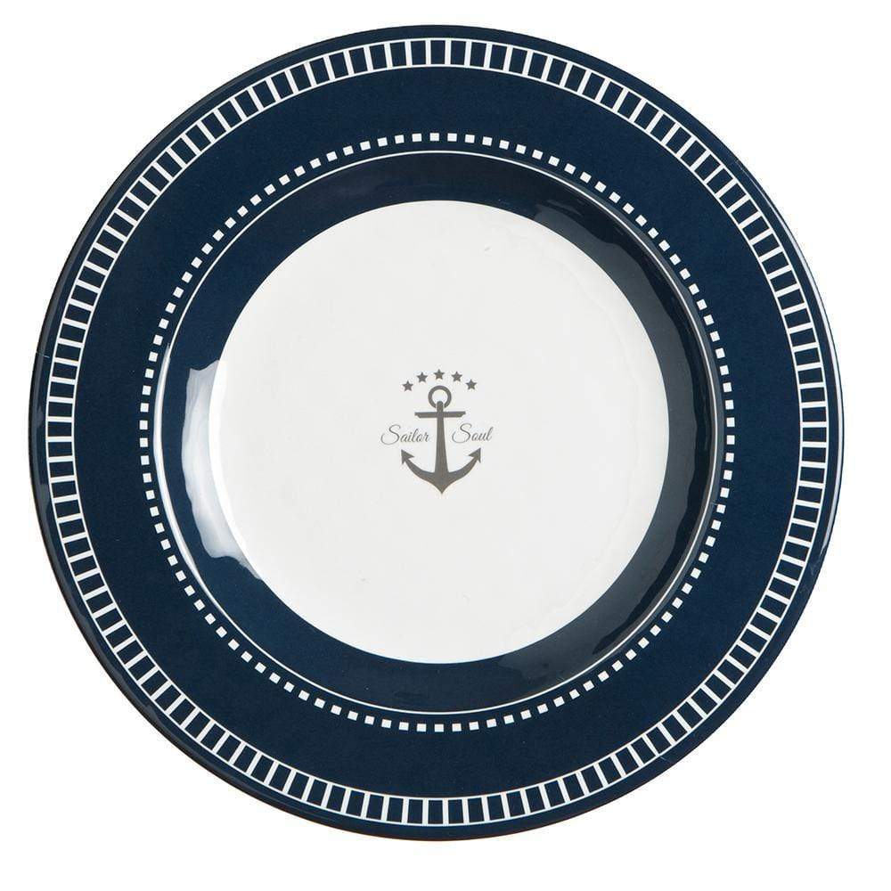 Marine Business Deck / Galley Marine Business Melamine Round Dessert Plate - SAILOR SOUL - 7" Set of 6 [14003C]