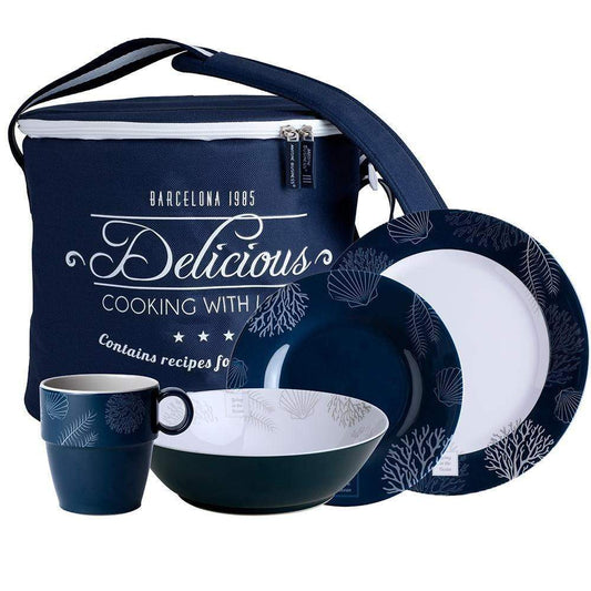 Marine Business Deck / Galley Marine Business Melamine Tableware  Basket - LIVING - Set of 16 [18147]