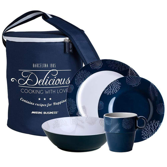 Marine Business Deck / Galley Marine Business Melamine Tableware Set  Basket - LIVING - Set of 24 [18144]