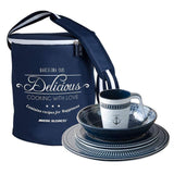Marine Business Deck / Galley Marine Business Melamine Tableware Set  Basket - SAILOR SOUL - Set of 24 [14144]