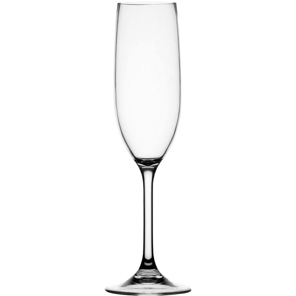 Marine Business Deck / Galley Marine Business Non-Slip Flute Glass Party - CLEAR TRITAN - Set of 6 [28105C]