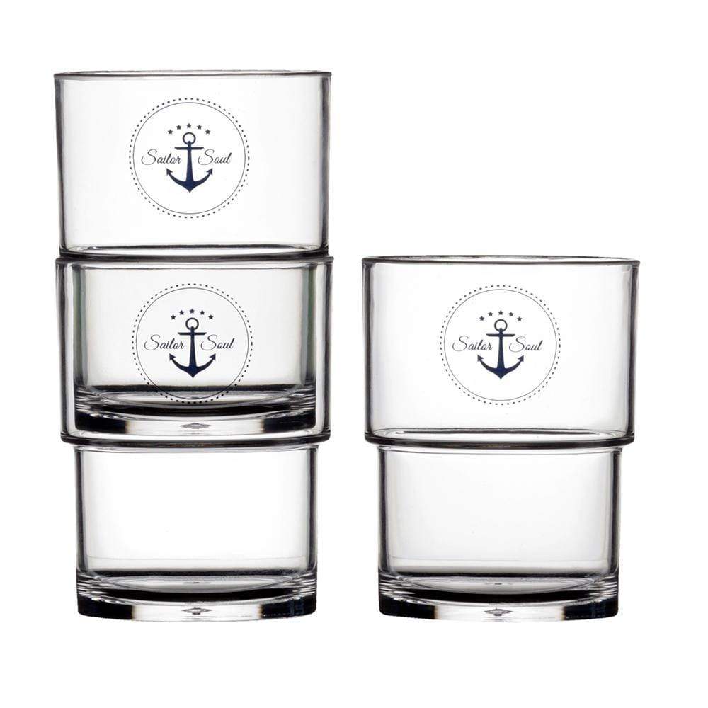 Marine Business Deck / Galley Marine Business Stackable Glass Set - SAILOR SOUL - Set of 12 [14103C]