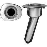 Mate Series Rod Holders Mate Series Elite Screwless Stainless Steel 15 Rod  Cup Holder - Drain - Oval Top [C2015DS]