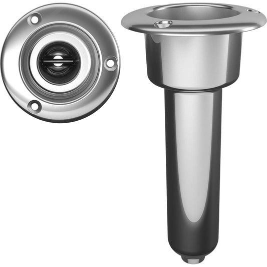 Mate Series Rod Holders Mate Series Stainless Steel 0 Rod  Cup Holder - Drain - Round Top [C1000D]