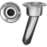 Mate Series Rod Holders Mate Series Stainless Steel 15 Rod  Cup Holder - Drain - Round Top [C1015D]