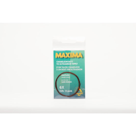 Maxima Fishing Line Fishing : Line Maxima Knotless Tapered Leader 6x 7.5 ft Clear