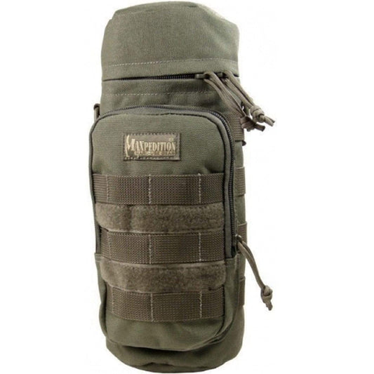 Maxpedition Public Safety/L.E. : Tactical Hydration Systems Maxpedition Bottle Holder 12.0 x 5.0 in Foliage Green