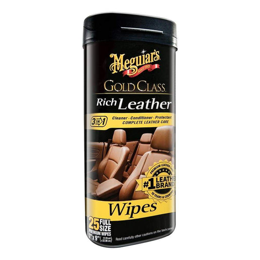 Meguiar's Cleaning Meguiars Gold Class Rich Leather Cleaner  Conditioner Wipes [G10900]