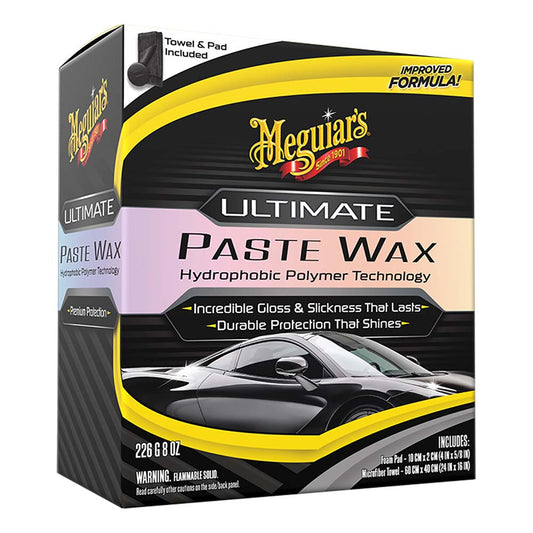 Meguiar's Cleaning Meguiars Ultimate Paste Wax - Long-Lasting, Easy to Use Synthetic Wax - 8oz [G210608]