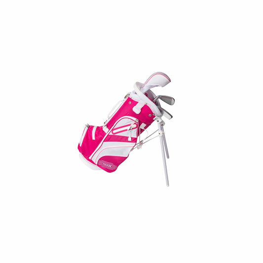 Merchants of Golf Golf : Clubs Tour X Size 0 Pink 3pc Jr Golf Set w Stand Bag