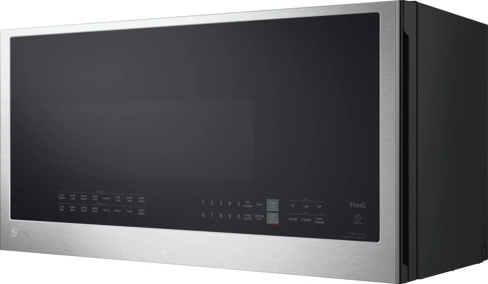 LG - Smart 1.7 cu. ft. Over the Range Convection Microwave Oven with Air Fry in PrintProof Stainless Steel - MHEC1737F