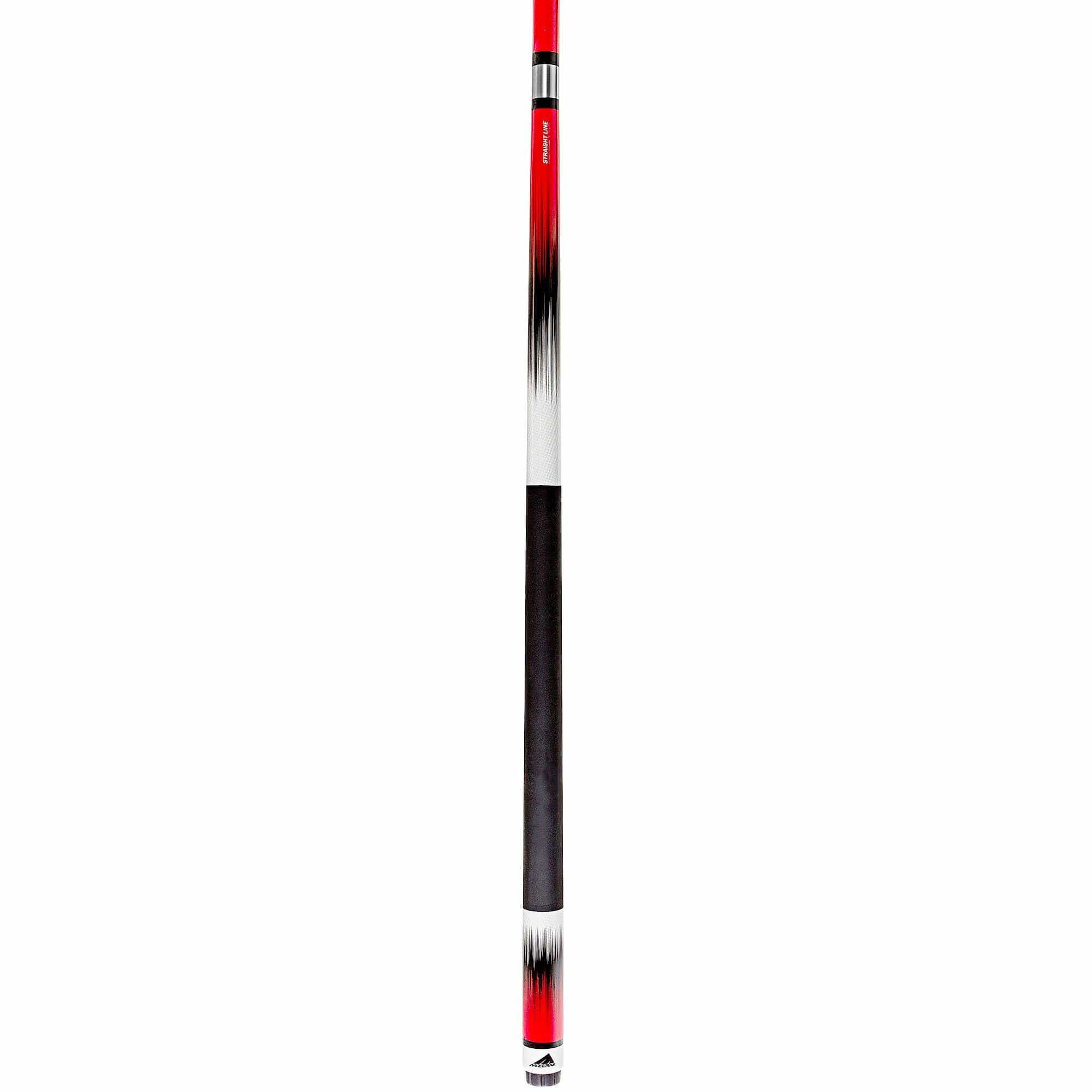 Mizerak Billiards Mizerak - 58" Two-Piece Neon Red Fade Deluxe Carbon Composite Billiard / Pool Cue with MicroTac Grip ( Red ) - P1881R