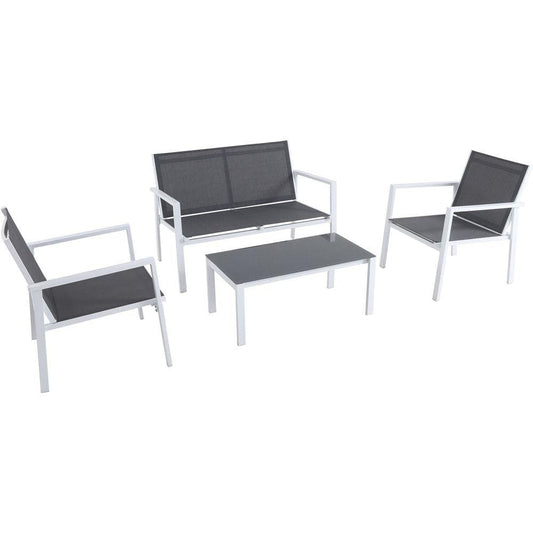 Mōd Furniture Mōd Furniture Harper 4-piece Sling Seating Set - White/Gray