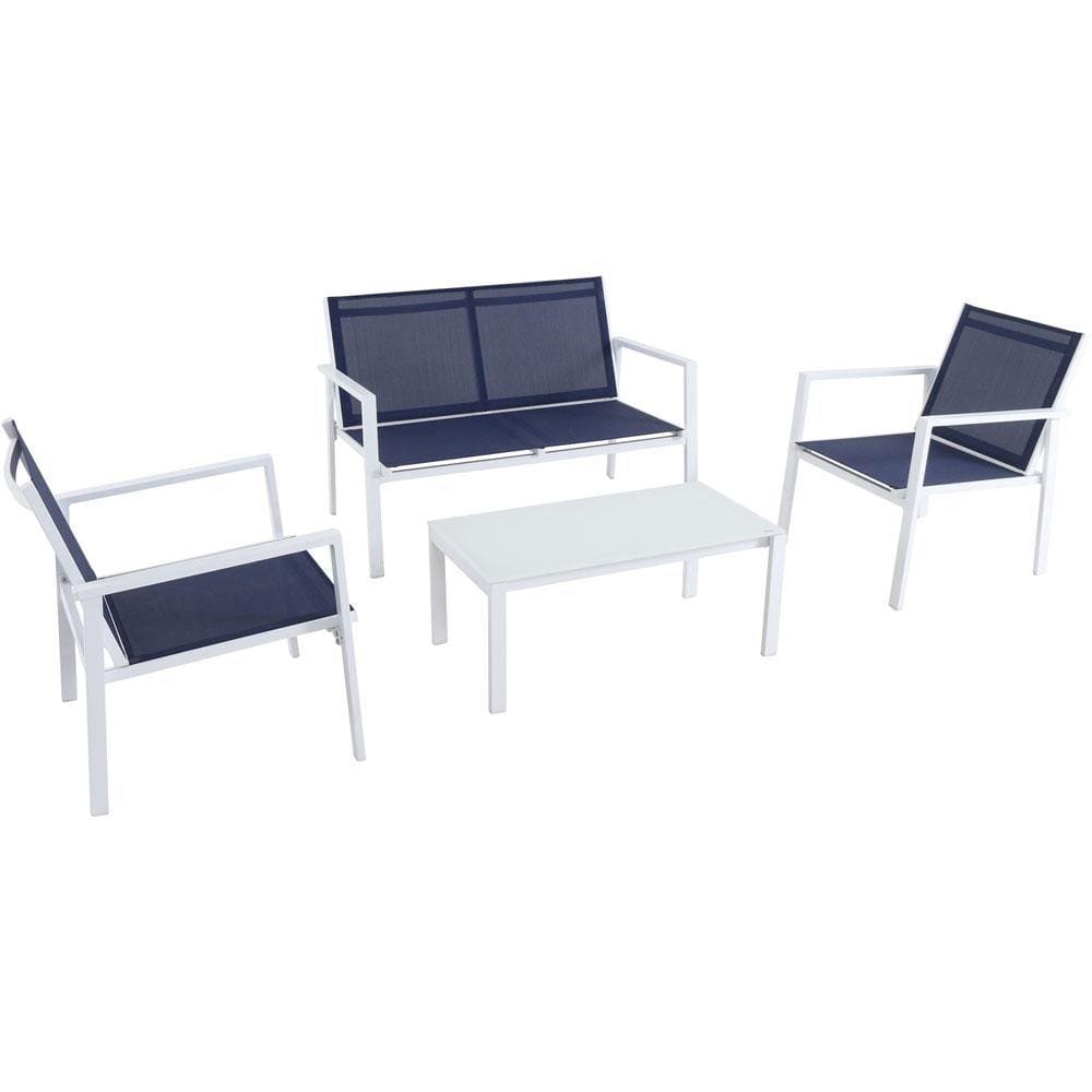 Mōd Furniture Mōd Furniture Harper 4-piece Sling Seating Set - White/Navy