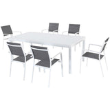 Mod Furniture Outdoor Dining Set Mod Furniture - 7pc Dining Set: 6 Aluminum Chairs and 1 Extension Table