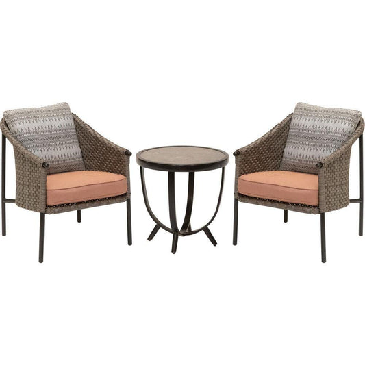 Mōd Mōd Santa Fe 3-Piece Deep Seating Set with 2 Bucket Chairs and Drum Side Table