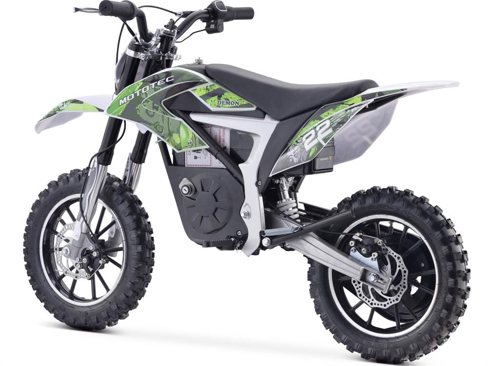 MotoTec MotoTec - MotoTec 36v 500w Demon Electric Dirt Bike Lithium Green | MT-Dirt-Lithium_Green