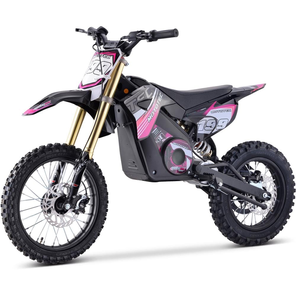 MotoTec MotoTec - MotoTec 48v Pro Electric Dirt Bike 1500w Lithium Pink | MT-Dirt-Pro-1500_Pink
